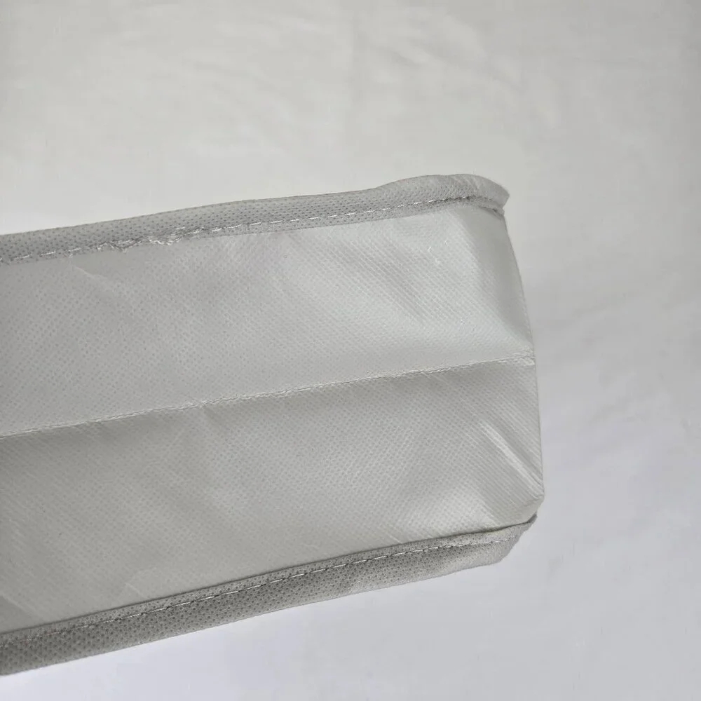 Lululemon White Reusable Tote Bag with Logo Double Handles Snap Top Closure
